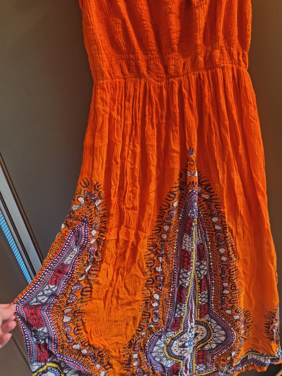 Jessica Simpson Dresses & Skirts - Jessica Simpson Orange Smocked Fabric Top